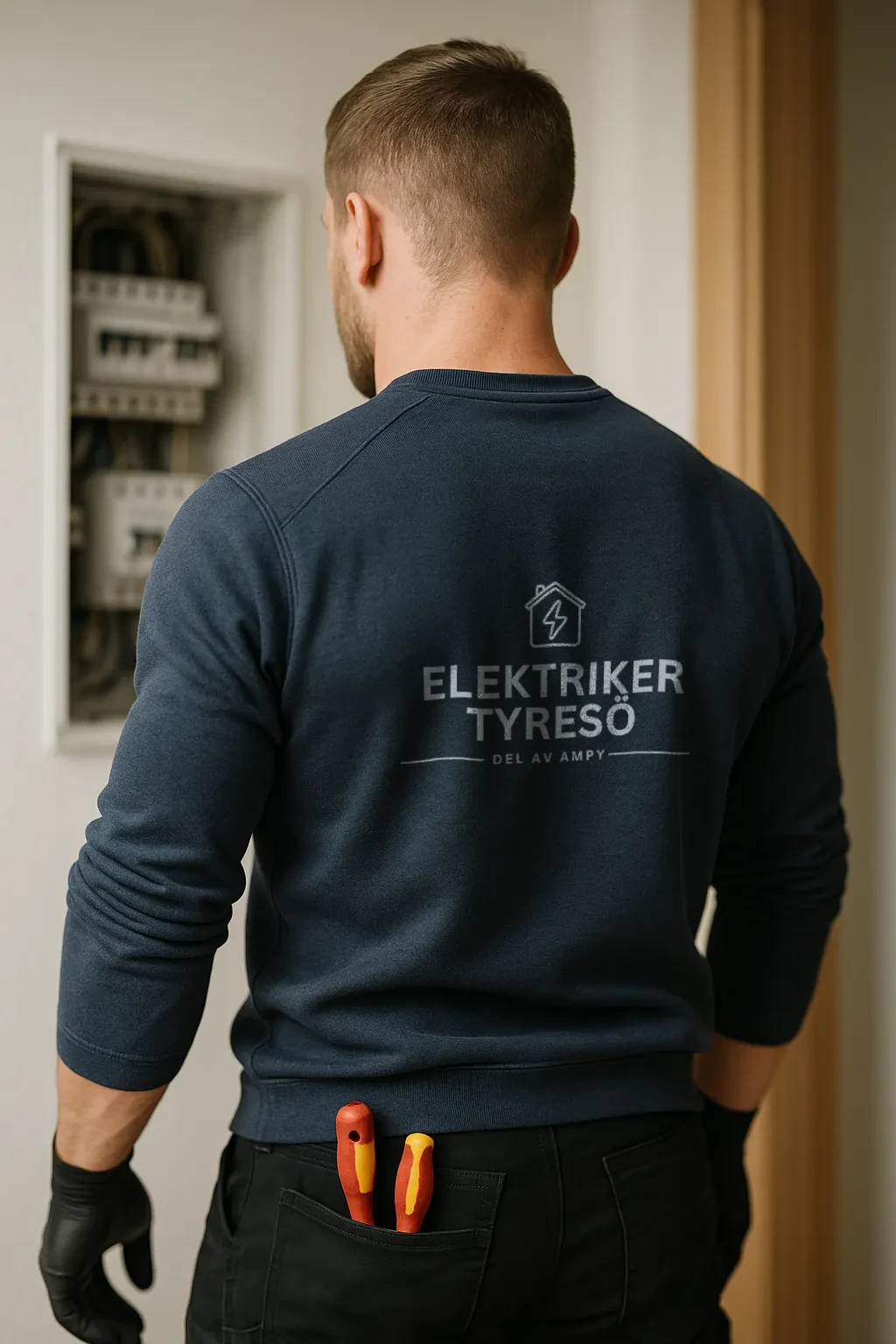 News Tyresö 1 Behörig och erfaren elektriker i Täby på väg till kund för elinstallation – trygg elfirma nära dig i Täby, året runt.