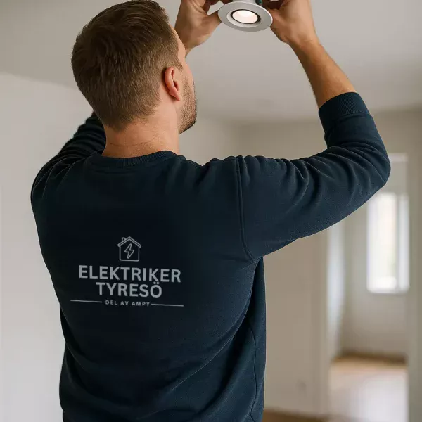 Elektriker i Tyresö installerar belysning inomhus