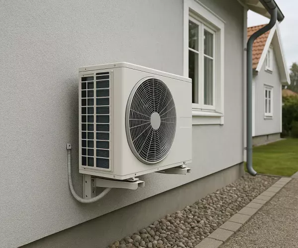Elektriker installerar luftvärmepump i villa i Tyresö